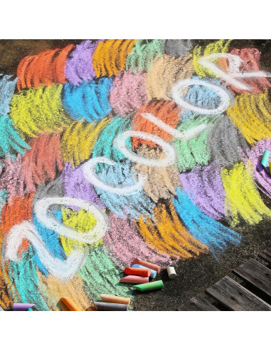 Paquete de 180 tizas jumbo JASNKKONT lavables 20 colores