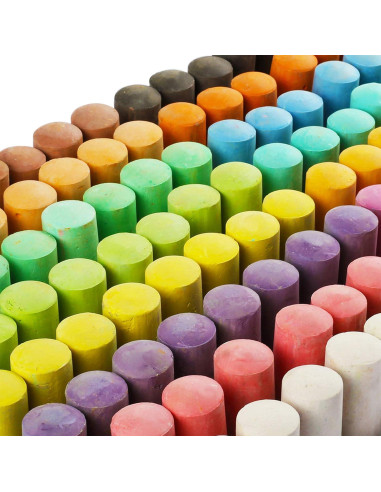 Paquete de 180 tizas jumbo JASNKKONT lavables 20 colores