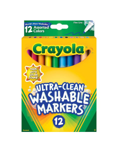 Marcadores Lavables Crayola Ultra-Clean 12 colores