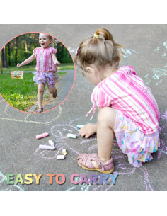 Juego de Tiza de Acera J-hong 52 Piezas Multicolor Lavable 2