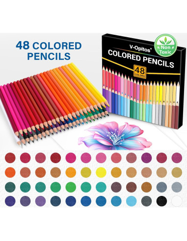 Set de 48 Lápices de Colores V-Opitos Pre-afilados