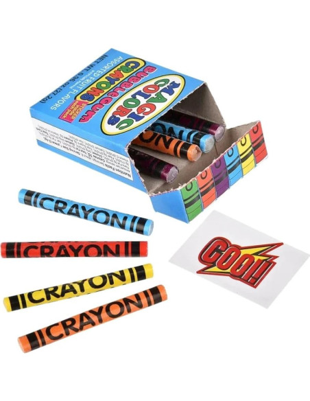Crayones de Chicle Magic Colors 24 Piezas Surtidos