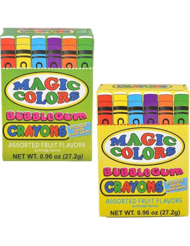 Crayones de Chicle Magic Colors 24 Piezas Surtidos