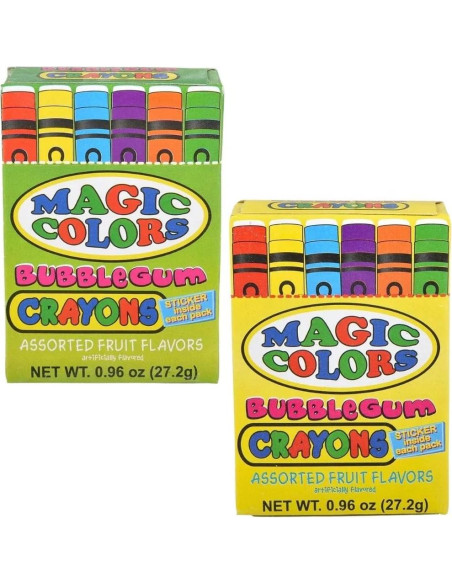 Crayones de Chicle Magic Colors 24 Piezas Surtidos