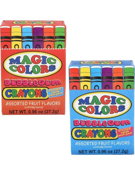 Crayones de Chicle Magic Colors 24 Piezas Surtidos