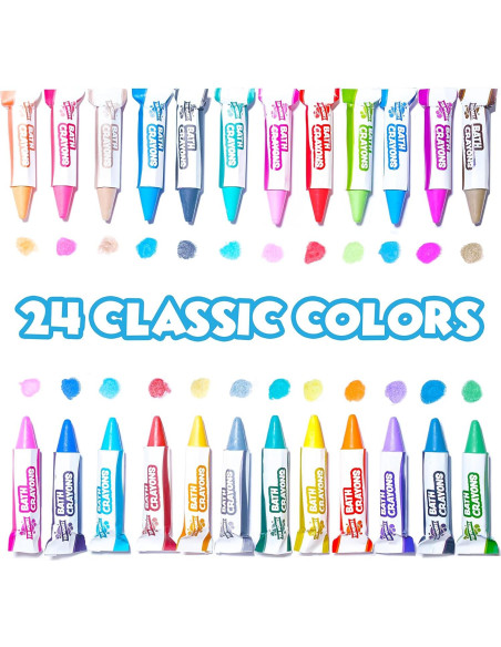 Crayones de Baño Tub Works 24 Colores No Tóxicos