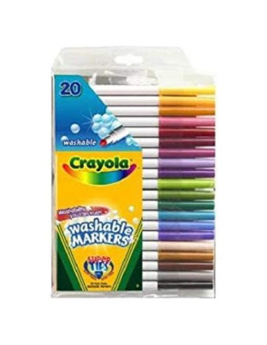 Marcadores Crayola Super Tip Lavables 20 Colores Aromas