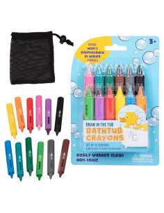 Set de Crayones de Baño SCS Direct - 12 Colores Lavables