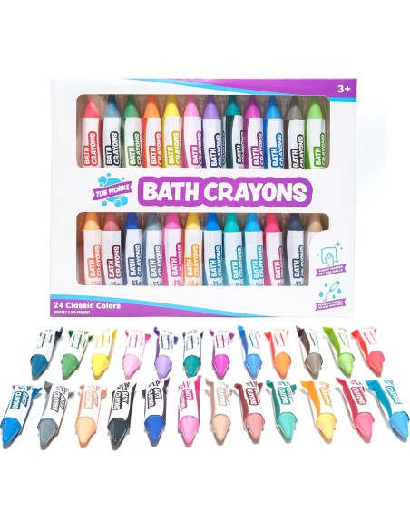Crayones de Baño Tub Works 24 Colores No Tóxicos