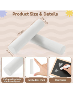 Tiza de Acera Jumbo Fulmoon 40 Pcs No Tóxica Lavable 2