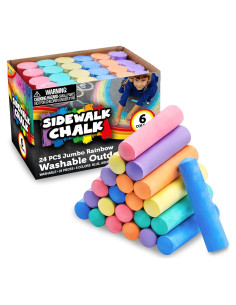 Juego de 24 tizas lavables Joyin para arte al aire libre