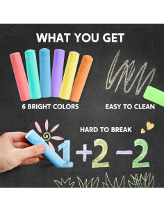 Juego de 24 tizas lavables Joyin para arte al aire libre 2