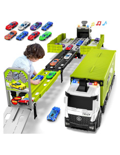 Camión Transportador Diuerma con 8 Autos de Carrera