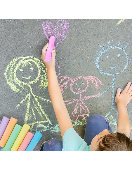 Juego de 24 tizas lavables Joyin para arte al aire libre