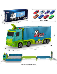 Camión Transportador de Dinosaurios Diuerma con 8 Coches 2