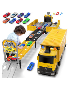 Camión Transportador Diuerma con 8 Autos de Carrera