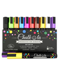 Marcadores de Tiza Chalkola 10 Piezas Punta 6mm Multicolor