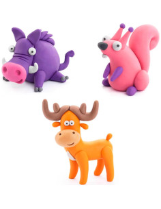 Kit de Arcilla Fat Brain Toys Hey Clay Animales del Bosque 2