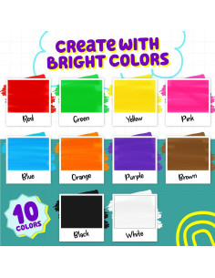 Marcadores de Tiza Chalkola 10 Piezas Punta 6mm Multicolor 2