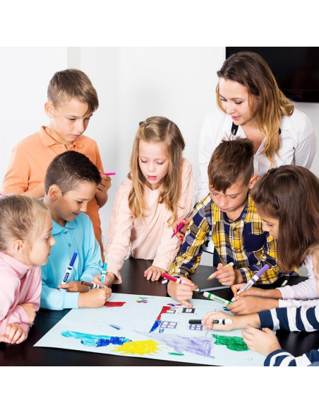 Marcadores Lavables Rarlan 144 Piezas 48 Colores para Niños