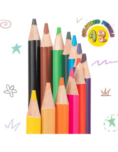 Lápices de Color FanVean 12 Colores Preafilados Escolares 2