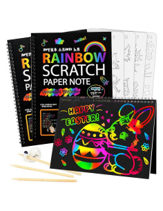 Cuadernos de Arte de Rascado Mocoosy - 3 Piezas 30 Hojas
