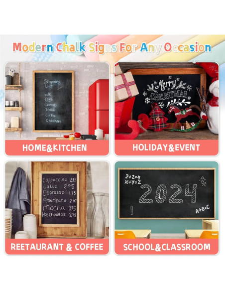 16 Tizas de Acera MAQIHAN Lavables 6 Colores para Interior y Exterior