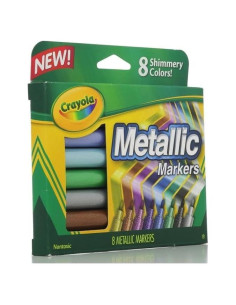 Marcadores Metálicos Crayola 8P Punta Biselada Multicolor