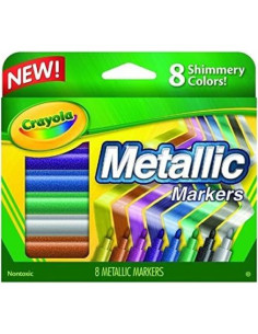 Marcadores Metálicos Crayola 8P Punta Biselada Multicolor 2