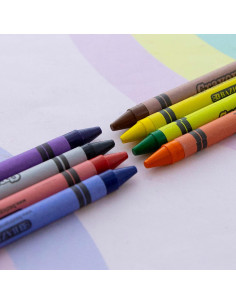 Crayones BAZIC 24 Colores Variados No Tóxicos para Niños 2