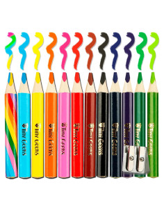 Lápices Jumbo TinyGeeks 12 Colores Triangulares para Niños