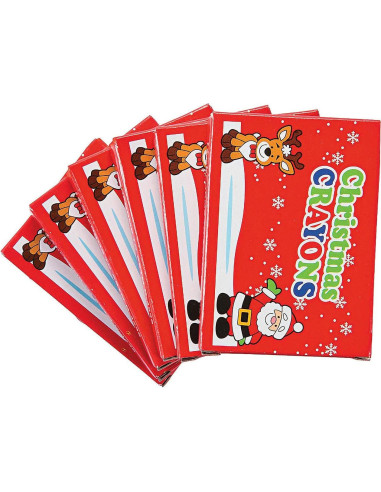 Crayones de Navidad Fun Express 6 colores no tóxicos