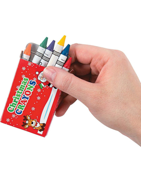 Crayones de Navidad Fun Express 6 colores no tóxicos