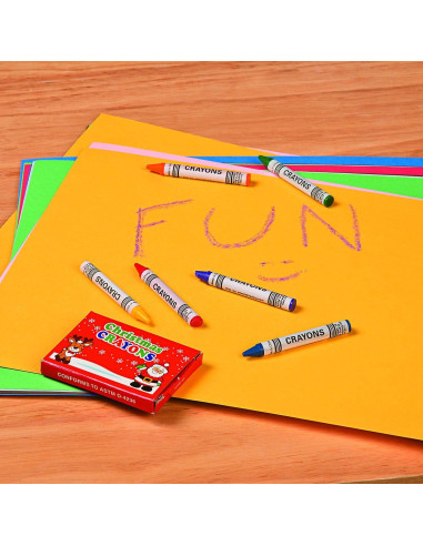Crayones de Navidad Fun Express 6 colores no tóxicos
