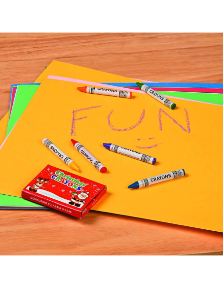 Crayones de Navidad Fun Express 6 colores no tóxicos