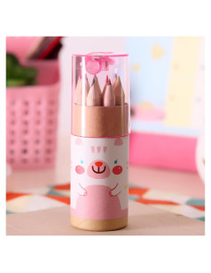 Lápices de colores 12 piezas Chaber con sacapuntas Rosa