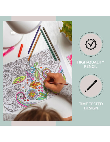 Set de Lápices de Colores Three Leaf 12 Unidades Calidad Premium