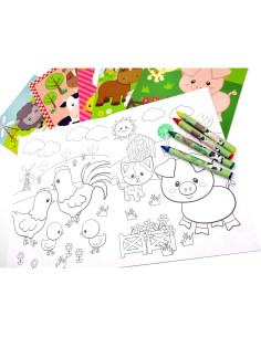 Libros para Colorear Tiny Mills 12 Libros y 48 Crayones 2