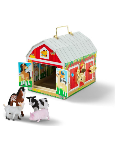 Juguete de Establo Melissa & Doug con Pestillos y Animales