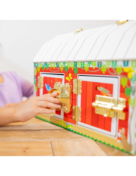 Juguete de Establo Melissa & Doug con Pestillos y Animales