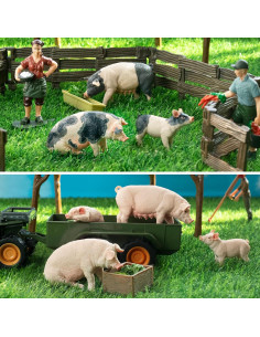 Conjunto de Figuras de Cerdo 8PCS Toymany Realistas 2