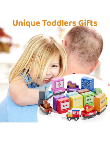 Tren de Madera Montessori QODOFLR 10 Piezas Educativo