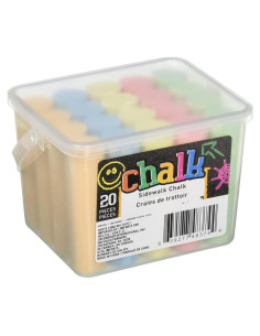 Tiza de Acera 20 Unidades - Colores Brillantes 7,62 cm