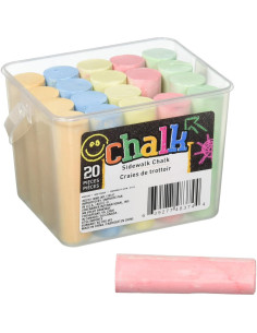 Tiza de Acera 20 Unidades - Colores Brillantes 7,62 cm 2