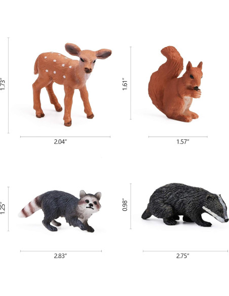 16 Figuras de Animales del Bosque UANDME para Niños
