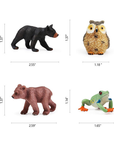 16 Figuras de Animales del Bosque UANDME para Niños