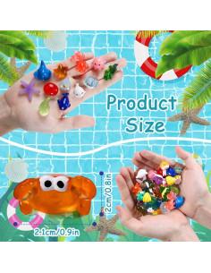 36 Mini Animales Marinos de Resina DIY Decoración Acuario 2