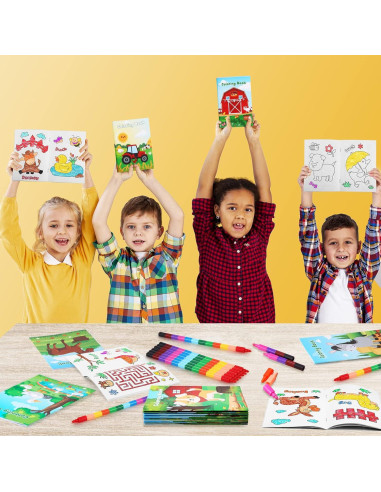 BenLouis 24 Libros de Colorear de Granja para Niños