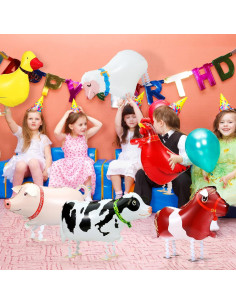 Globos de Animales de Granja Kesote - 6 Piezas 43x63 cm 2