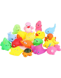 Juego de 18 Juguetes de Baño Manmel Animales Marinos 2
